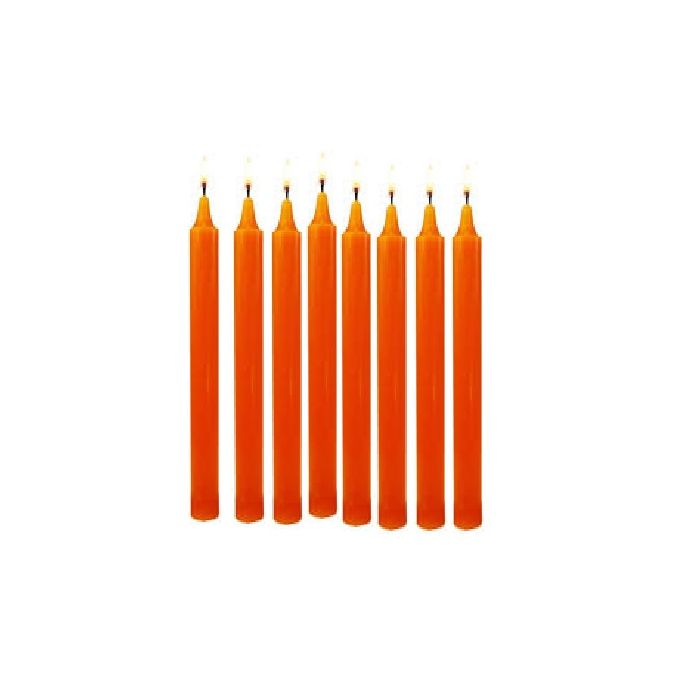4 bougies Orange teintées à la masse - Orange