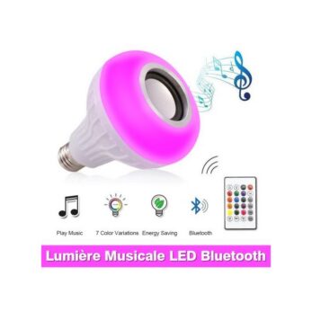 Ampoule Lecteur De Musique à LED 7 Couleurs - Bluetooth