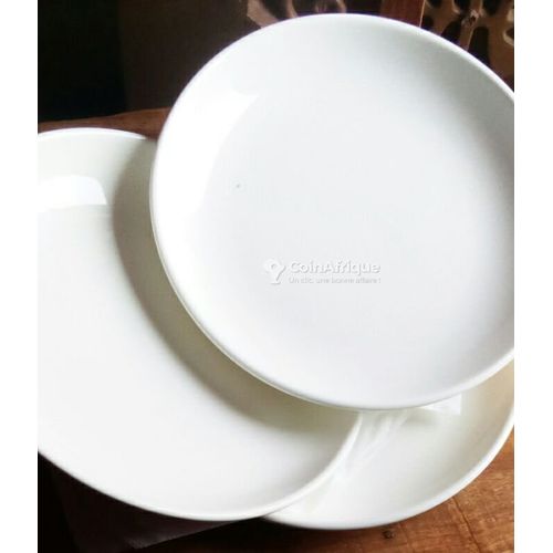 6 Assiettes Porcelaine Cassable