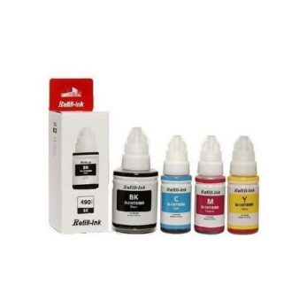 Kit Recharge D'Encre 4 Couleurs 100ml - Noir/Rouge/Jaune/Bleu - Pour Canon G3411