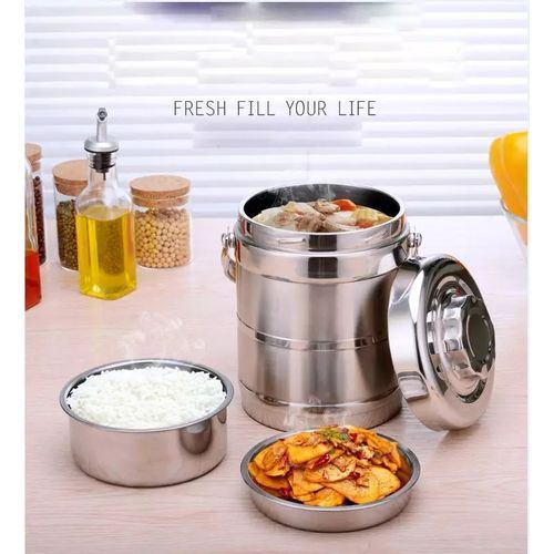 Boite à Conserve Isotherme à Repas 3 en 1 Inox - Argent 1 Boite à Conserve Isotherme à Repas 3 en 1 Inox - Argent