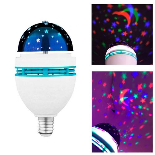 Ampoule Disco De Projection Rotative À La Lumière De La Lune Et Des Étoiles
