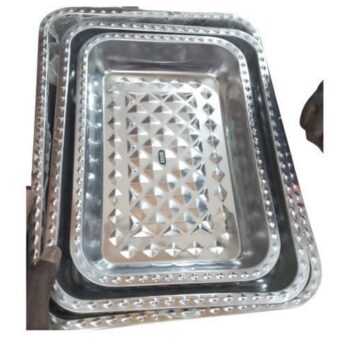 Lot De 03 Plateaux Creuses - argent