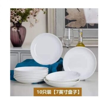Lot De 10 Assiettes En Céramique
