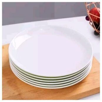 Lot De 12 Assiette - Blanc En Porcelaine