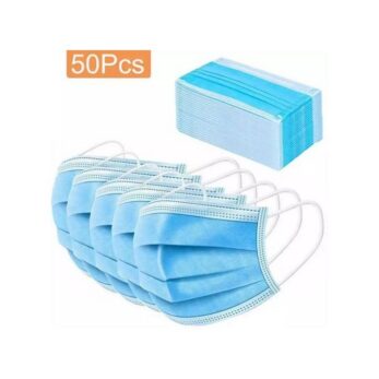 Lot De 50 Cache Nez En Pli De 3 Feuilles