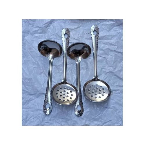 Inox Ensemble Louche + Écumoire De Cuisine 4 Pieces 1 Inox Ensemble Louche + Écumoire De Cuisine 4 Pieces