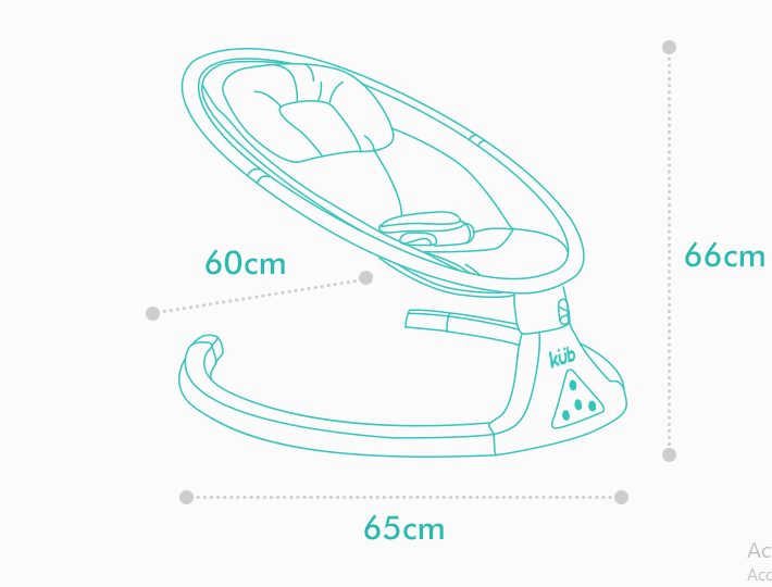Berceau électrique à bascule pour bébé – Mélodieuse 4 Berceau électrique à bascule pour bébé – Mélodieuse – Image 4