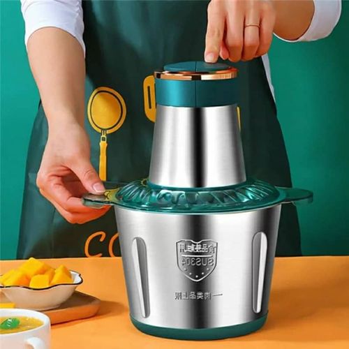 Hachoir Électrique Inox – Trancheuse Multifonctions 2L