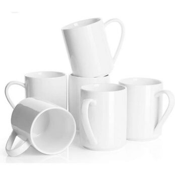 Lot de 6 grande tasse blanche