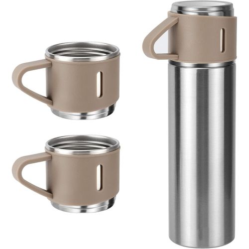 Gourdes Thermos Isotherme 500ml avec 3 Tasses - acier inoxydable 2 Gourdes Thermos Isotherme 500ml avec 3 Tasses - acier inoxydable – Image 2