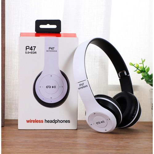 Casque Bluetooth -P47 - blanc