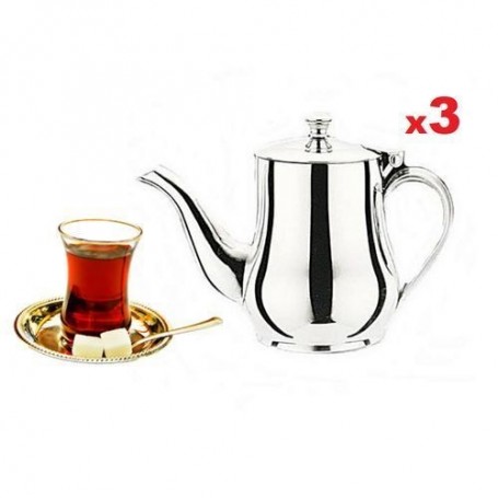 3 théières/cafetières/eau chaude - gris
