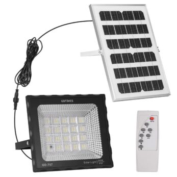 GDTimes Lampe Led Solaire Extérieure 200W – Allumage Automatique Avec Capteur De Lumière