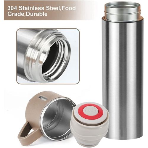 Gourdes Thermos Isotherme 500ml avec 3 Tasses - acier inoxydable 4 Gourdes Thermos Isotherme 500ml avec 3 Tasses - acier inoxydable – Image 4