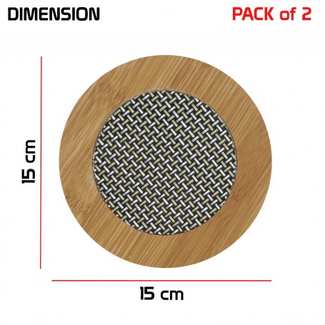 4 dessous de tasse chaude - isolation thermique - bambou – Image 3