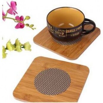 4 sous verre - napperon - isolation thermique - bamboo