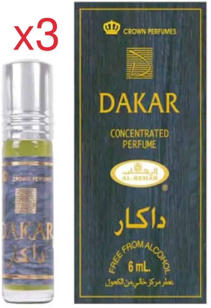 3 parfums Dakar Huile Parfumée - 6ml par Al Rehab 1 3 parfums Dakar Huile Parfumée - 6ml par Al Rehab