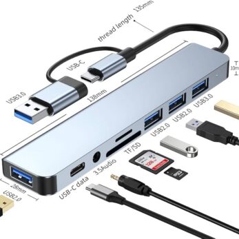 adaptateur multi-ports USB C Pro 8 en 1