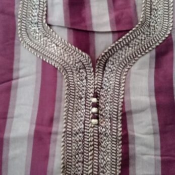 Boubou Marocain avec cou brodé