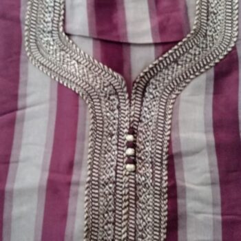 Boubou Marocain avec cou brodé