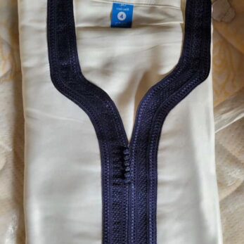 Boubou Marocain Homme – Cou Brodé