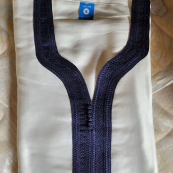 Boubou Marocain Homme – Cou Brodé
