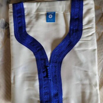 Boubou Marocain Homme – Cou Brodé