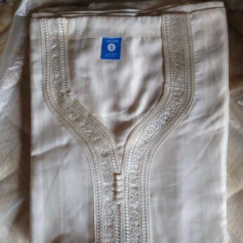 Boubou Marocain Homme – Cou Brodé