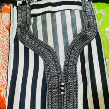 Boubou Marocain Homme – Cou Brodé