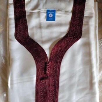 Boubou Marocain Homme – Cou Brodé