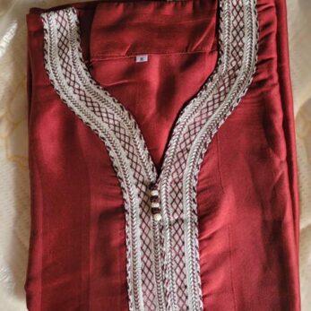 Boubou Marocain Homme – Cou Brodé