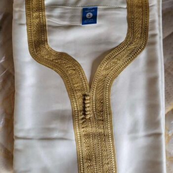 Boubou Marocain Homme – Cou Brodé