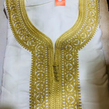 Boubou Marocain Homme – Cou Brodé