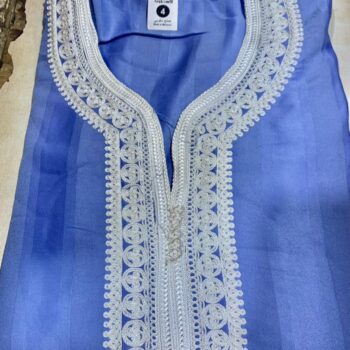 Boubou Marocain Homme – Cou Brodé