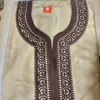 Boubou Marocain Homme – Cou Brodé