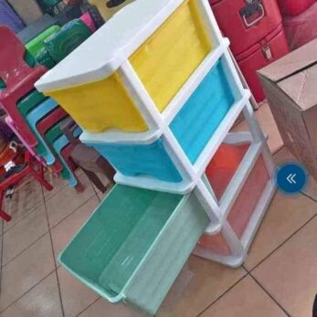 Étagère, Amoirs, tiroirs de rangement en plastique - 4 Niveaux