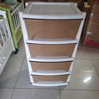 Étagère, Amoirs, tiroirs de rangement en plastique - 4 Niveaux