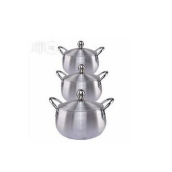 Lot de 3 casseroles en aluminium kedjenou
