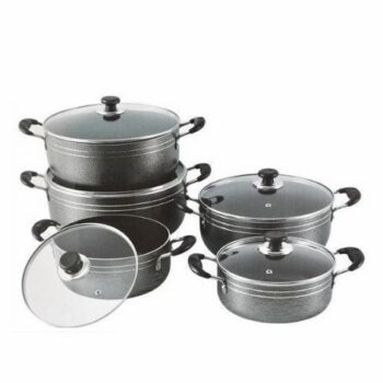 Lot de casseroles anti adhésif avec couvercle vitré