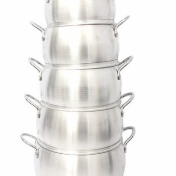 Lot de 5 casseroles en aluminium kedjenou