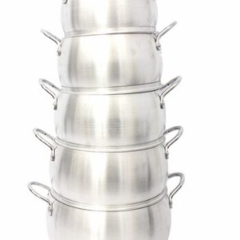 Lot de 5 casseroles en aluminium kedjenou