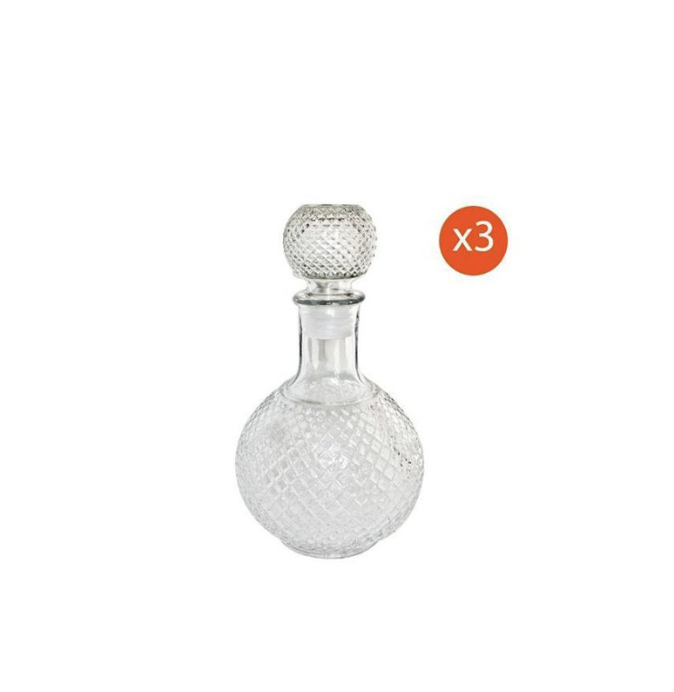 Lot de 3 bouteilles avec bouchon