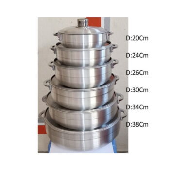 Lot de 6 casseroles en aluminium