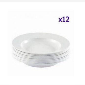 Lot de 12 assiettes incassables en mélanine