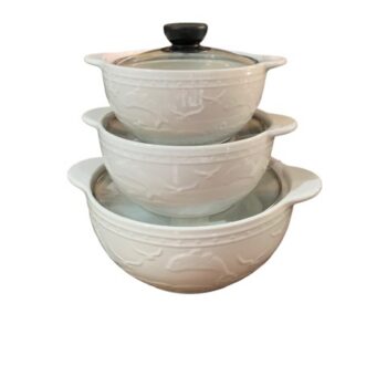 Lot de 3 soupières en porcelaine