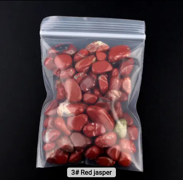 Pierre précieuse naturelle roulée jaspe rouge ou Red jasper