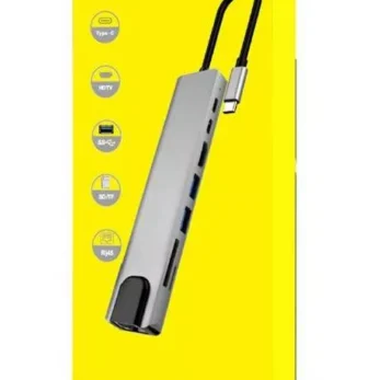 Adaptateur hub USB-C 8 en 1 - USB 3.0