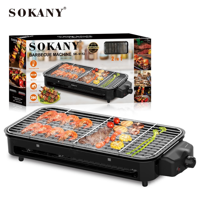 Sokany Grille Electrique & Barbecue 2 en 1