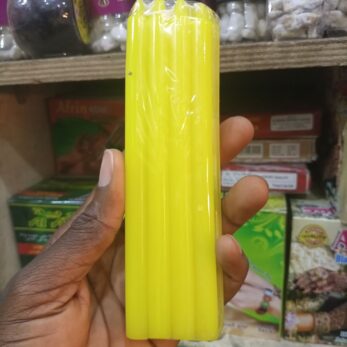 4 bougies jaune teintées à la masse - jaune